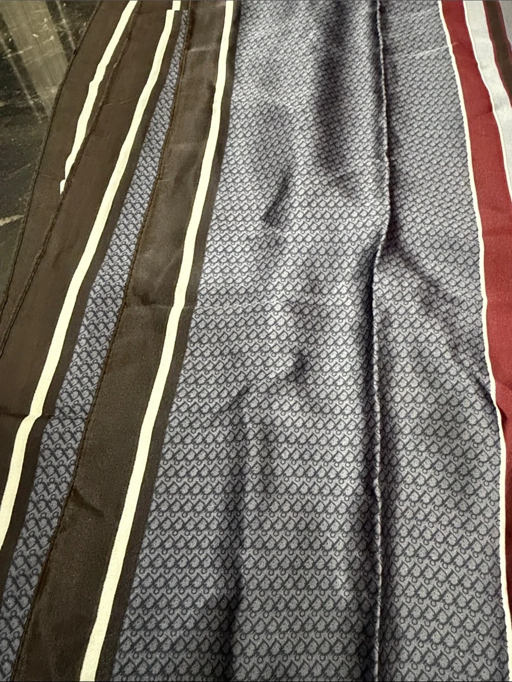 Beautiful large silk fashion scarf.